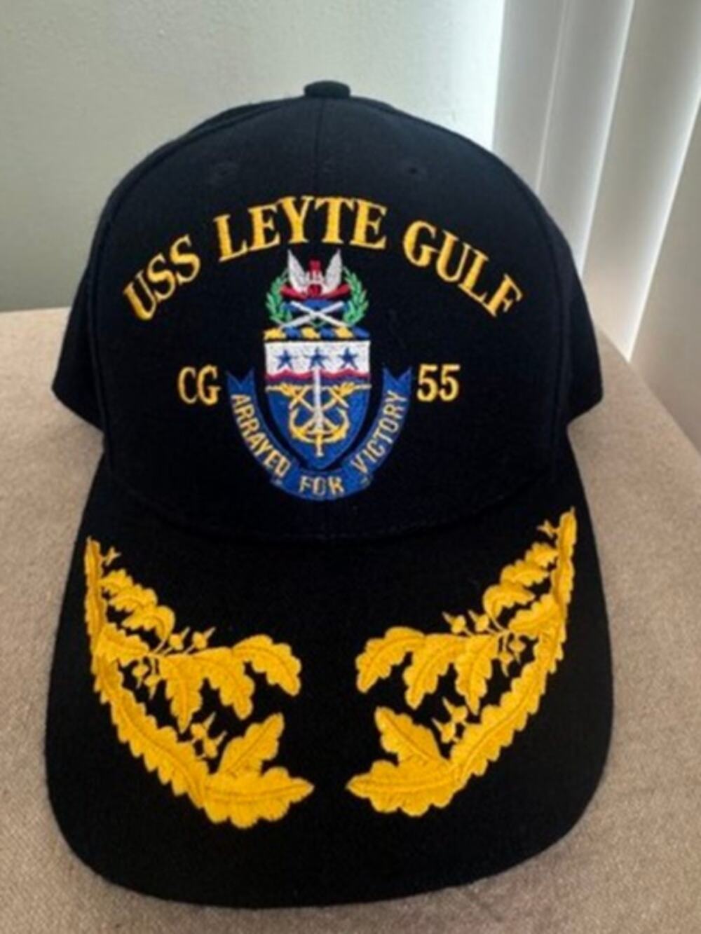 USS Leyte Gulf CG-55 US Navy Embroidered Veteran Military Snapback Hat The Corps
